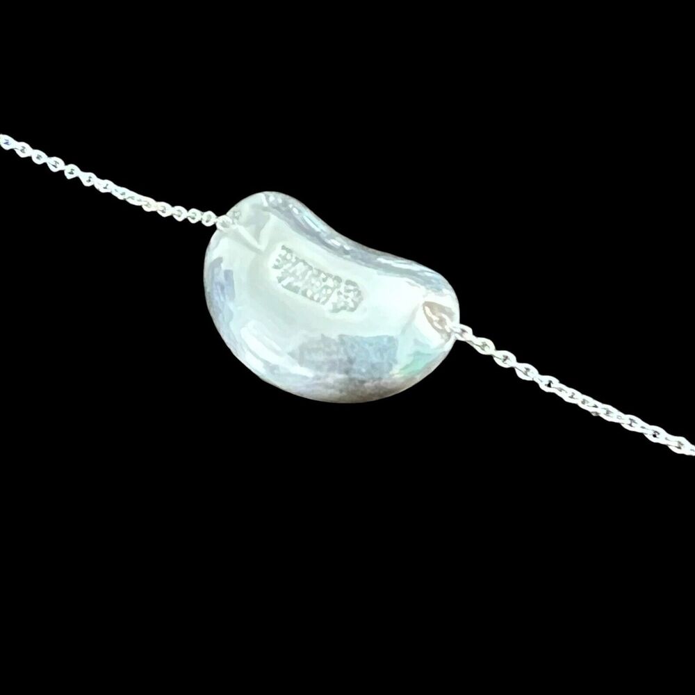 Tiffany & Co Elsa Peretti Bean Pendant in Sterling Silver 18mm on 16” Chain - Picture 13 of 13